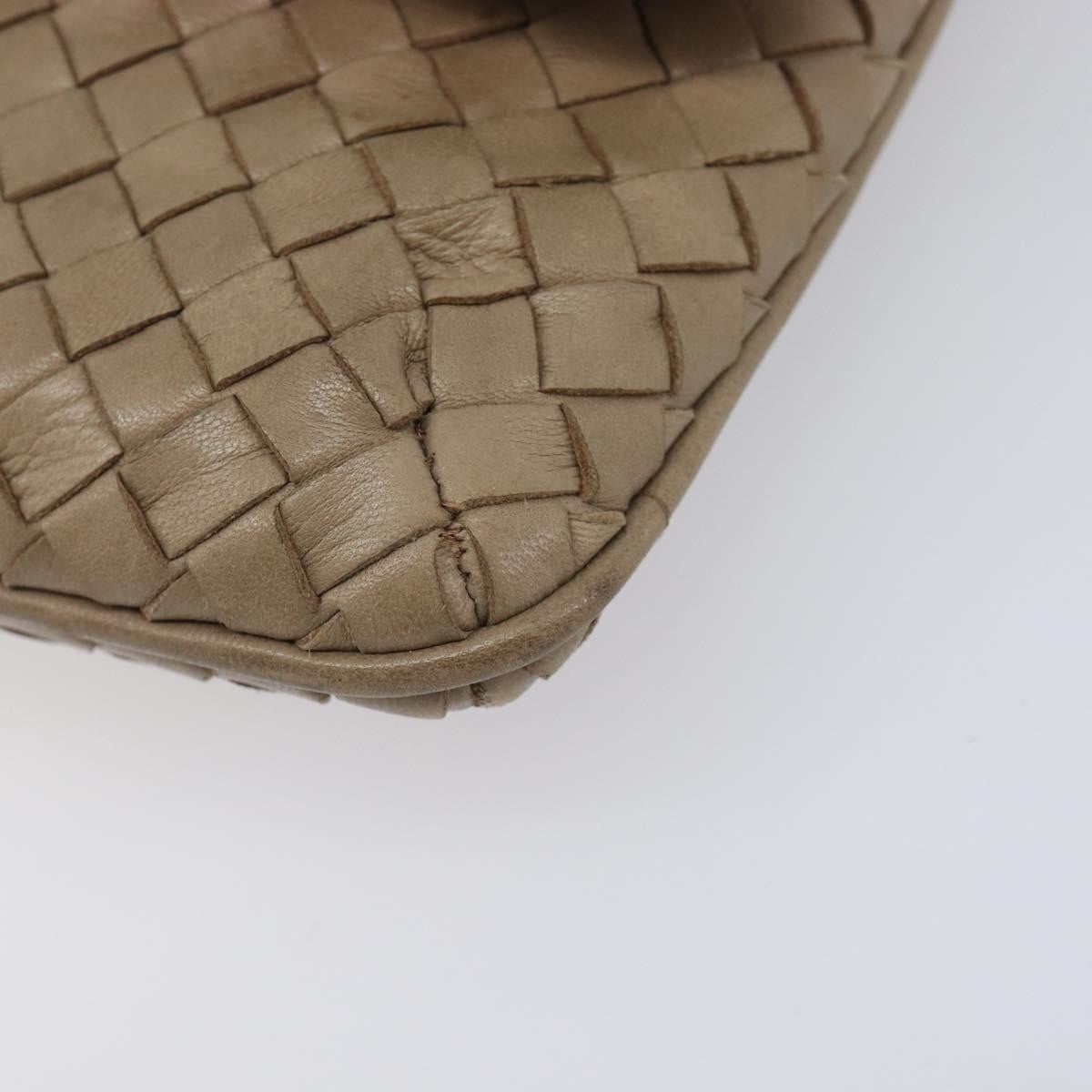 Bottega Veneta Tassel Flap Intrecciato Nappa Beige Leather Crossbody Bag Bag (Pre-Owned)