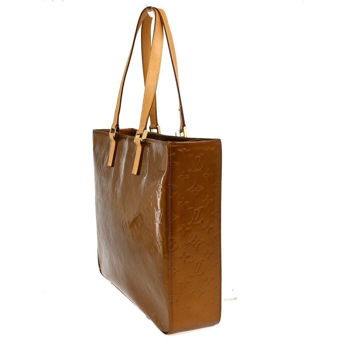 Louis Vuitton Columbus Monogram Vernis Brown Patent_Leather Handbag (Pre-Owned)