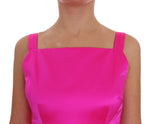 Dolce & Gabbana Pink Silk Long Sheath Ball Gown Women's Dress