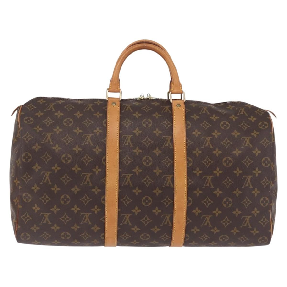 Louis Vuitton Keepall Monogram Canvas Brown Canvas Travel Bag Bag (Pre-Owned)