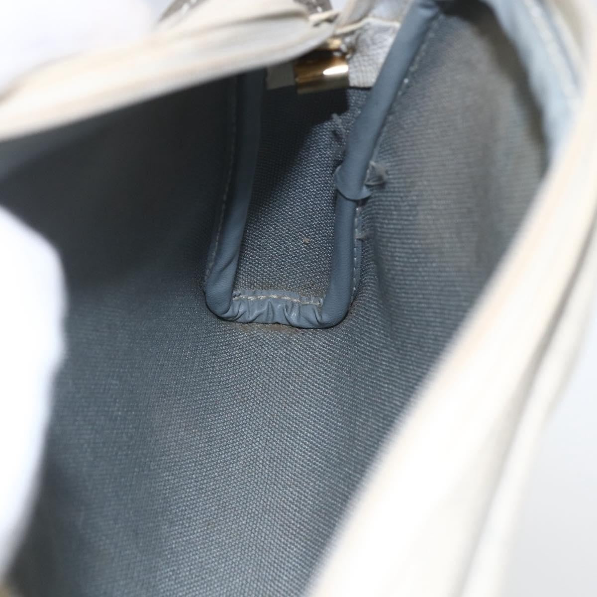 Christian Dior Vintage Honeycomb Canvas And Leather White Canvas Shoulder Bag Bag (Pre-Owned)