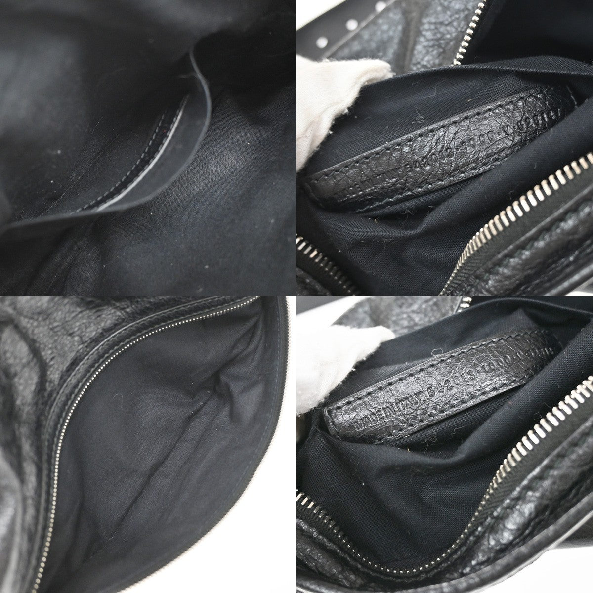 Balenciaga Neo Lift Classic Studs Waist Leather Black Leather Clutche & Pouche Bag (Pre-Owned)