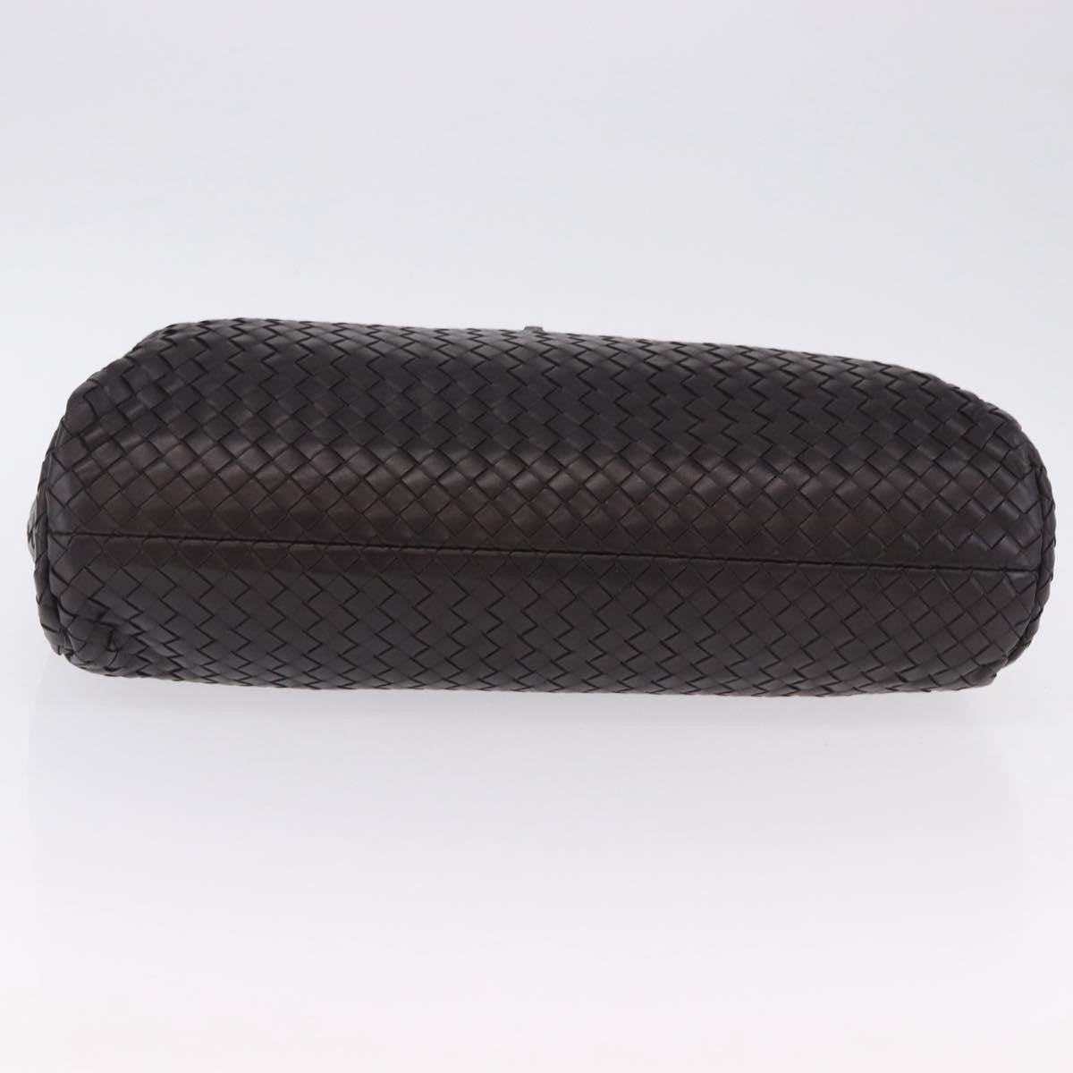 Bottega Veneta Envelope Intrecciato Nappa Black Leather Briefcase Bag (Pre-Owned)