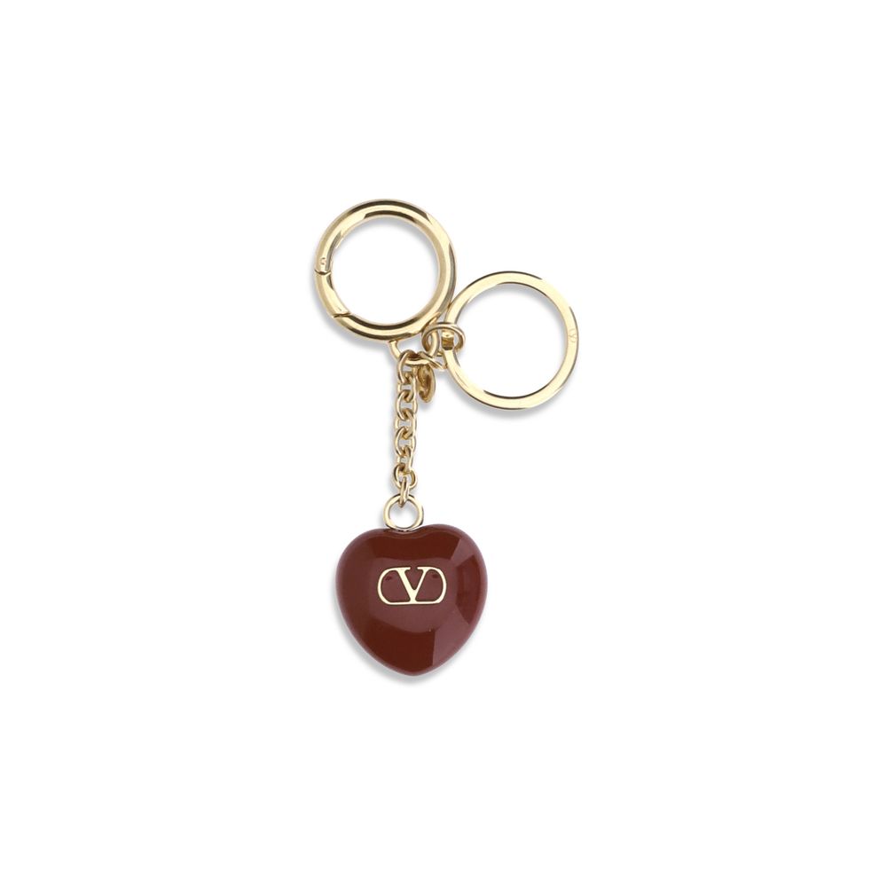 Valentino Garavani Bordeaux Brass Women's Keychain