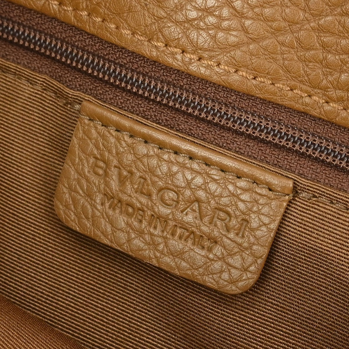 Bvlgari Logomania Canvas Brown Canvas Handbag (Pre-Owned)