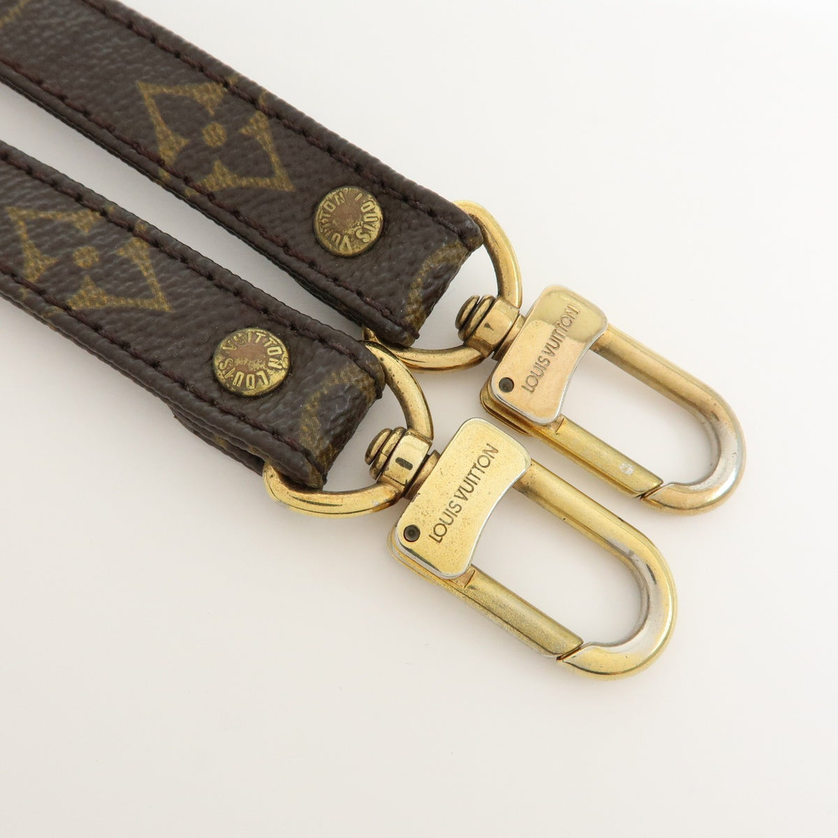 Louis Vuitton Shoulder Strap Monogram Canvas Brown Canvas Straps Accessory (Pre-Owned)