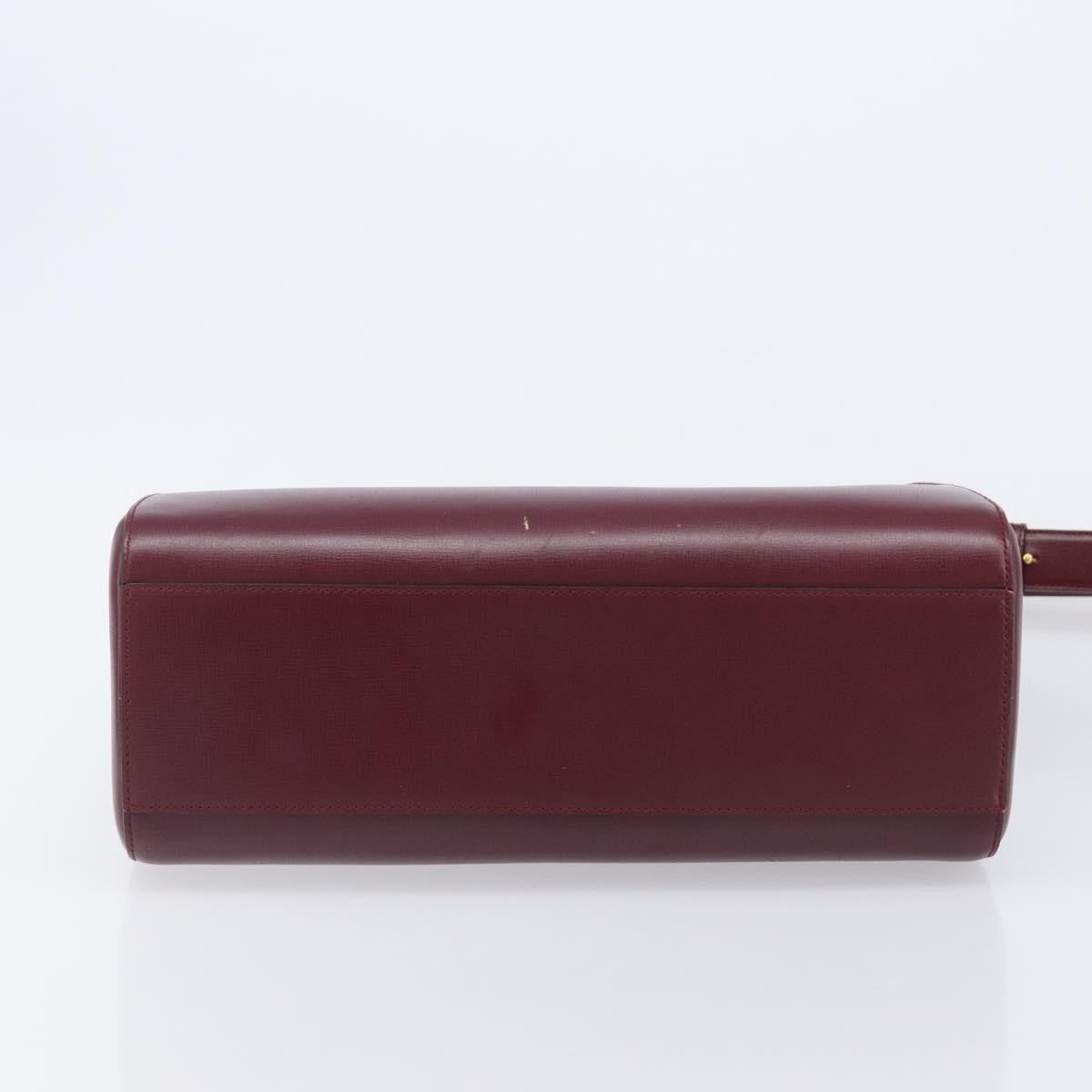 Cartier Must De Cartier Leather Burgundy Leather Shoulder Bag Bag (Pre-Owned)