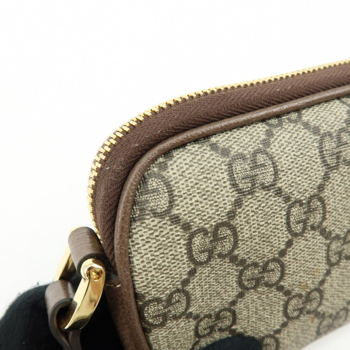Gucci Ophidia Gg Coated Canvas Brown Leather Crossbody Bag Bag (Pre-Owned)