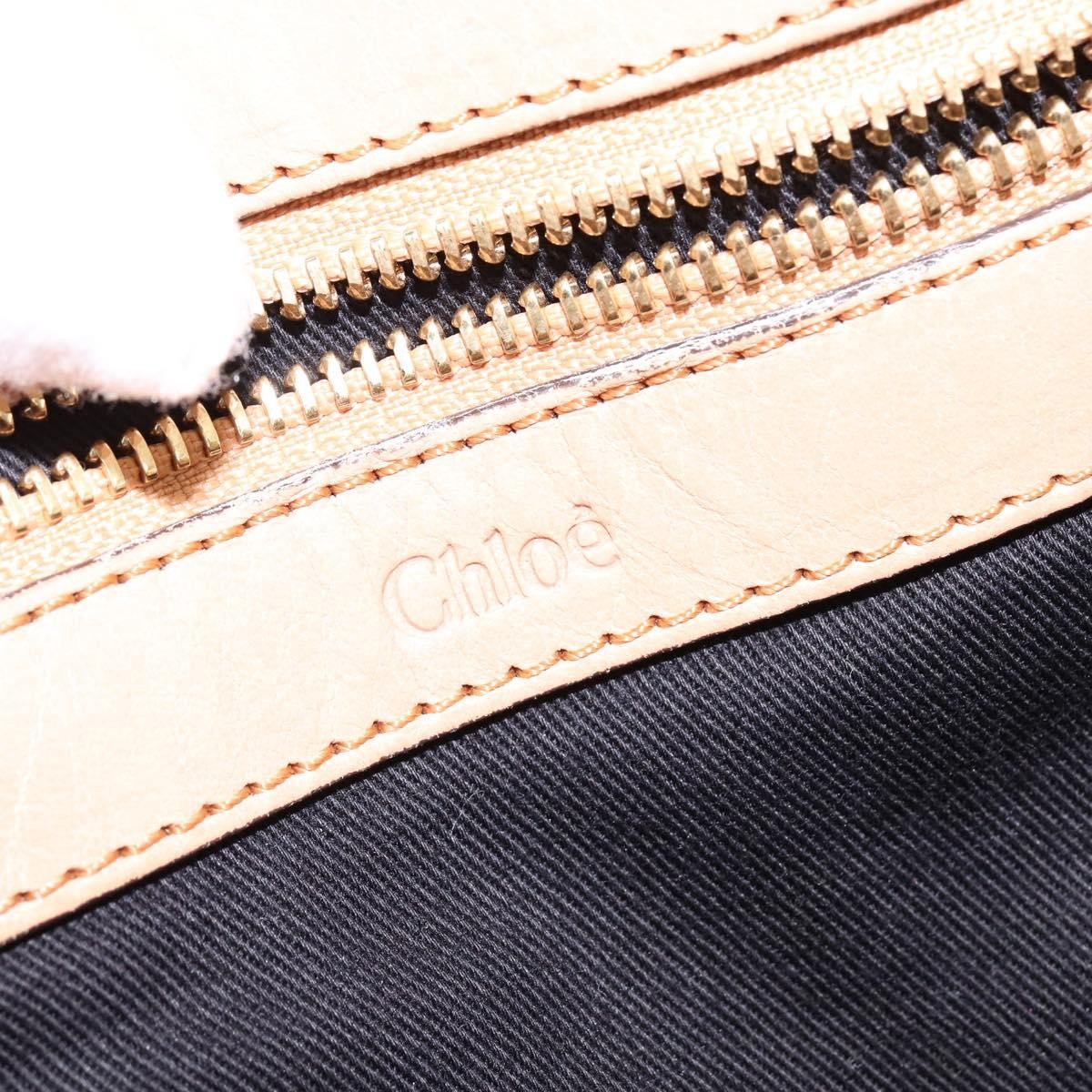 Chloe Ethel Leather Beige Leather Handbag (Pre-Owned)