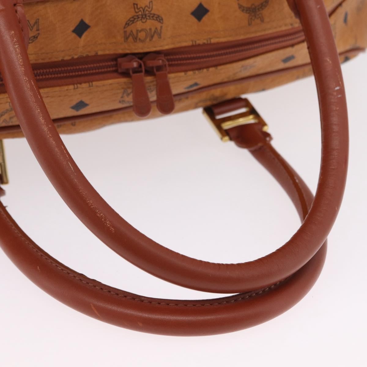 MCM Vicetos Leather Brown Leather Travel Bag Bag (Pre-Owned)