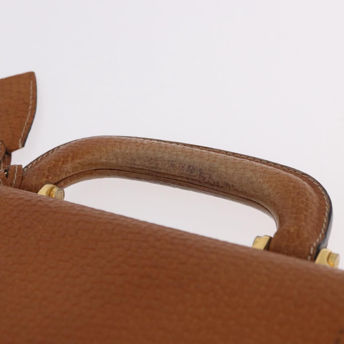 Loewe Anagram Business Leather Brown Leather Briefcase Bag (Pre-Owned)