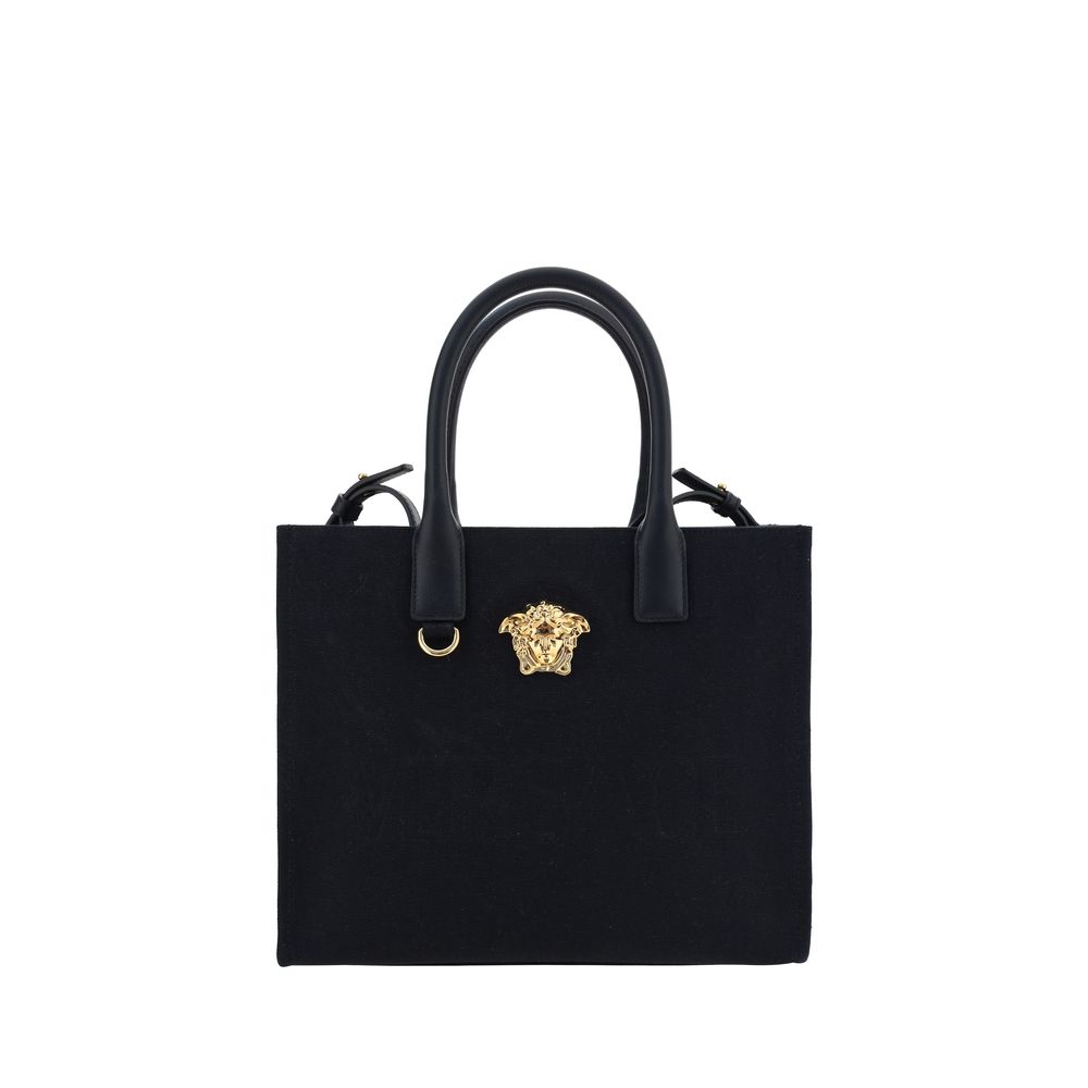 Versace Black Cotton Shoulder Women's Bag
