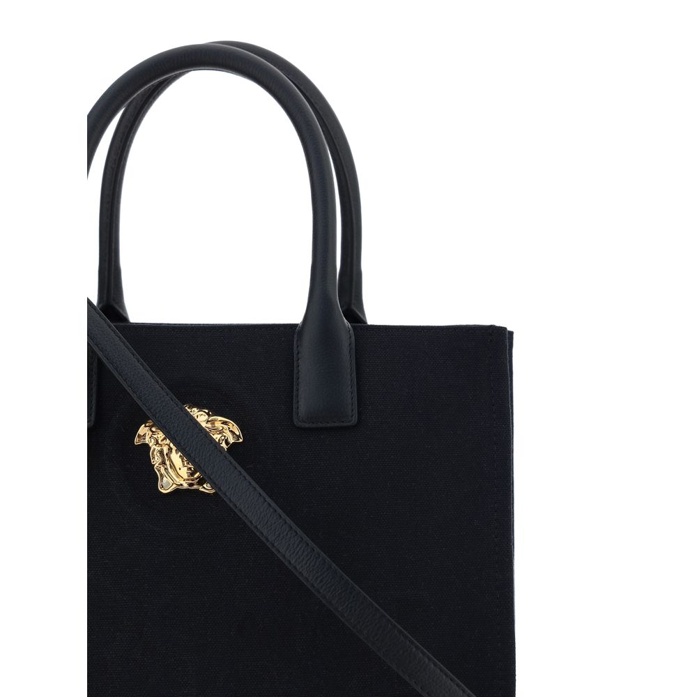 Versace Black Cotton Shoulder Women's Bag