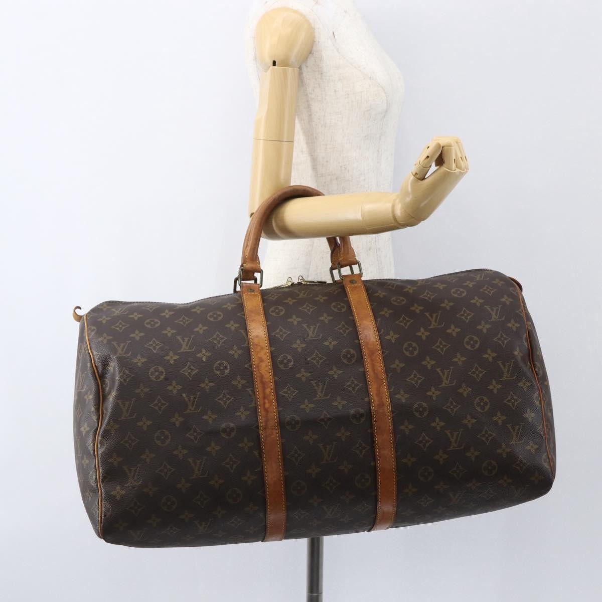 Louis Vuitton Keepall Monogram Canvas Brown Canvas Travel Bag Bag (Pre-Owned)