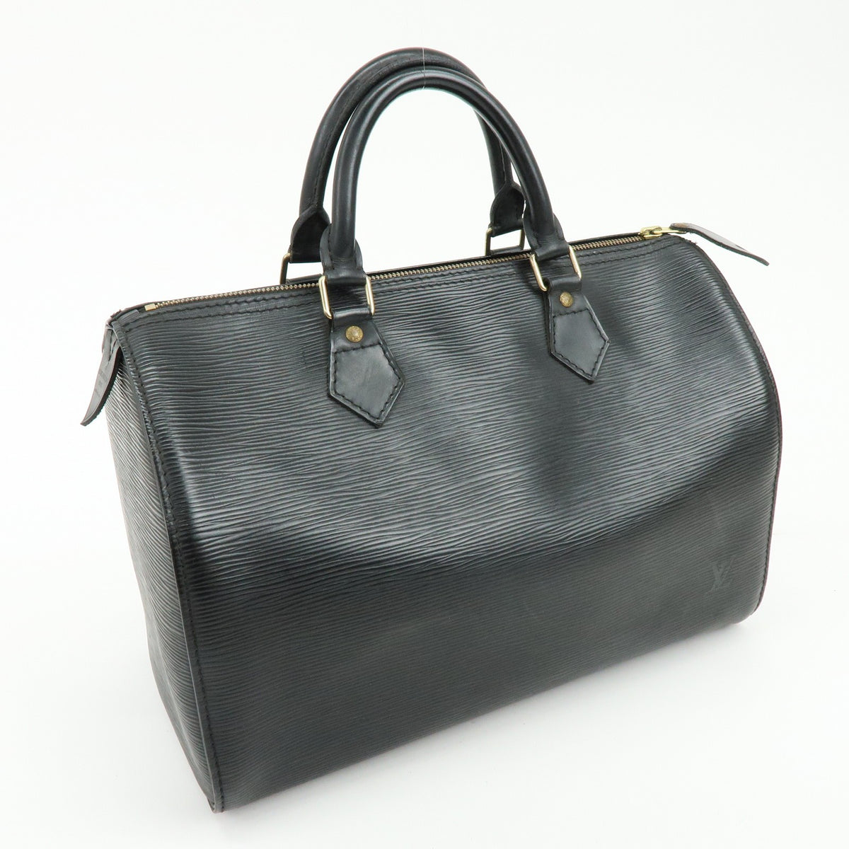 Louis Vuitton Speedy Epi Leather Black Leather Handbag (Pre-Owned)