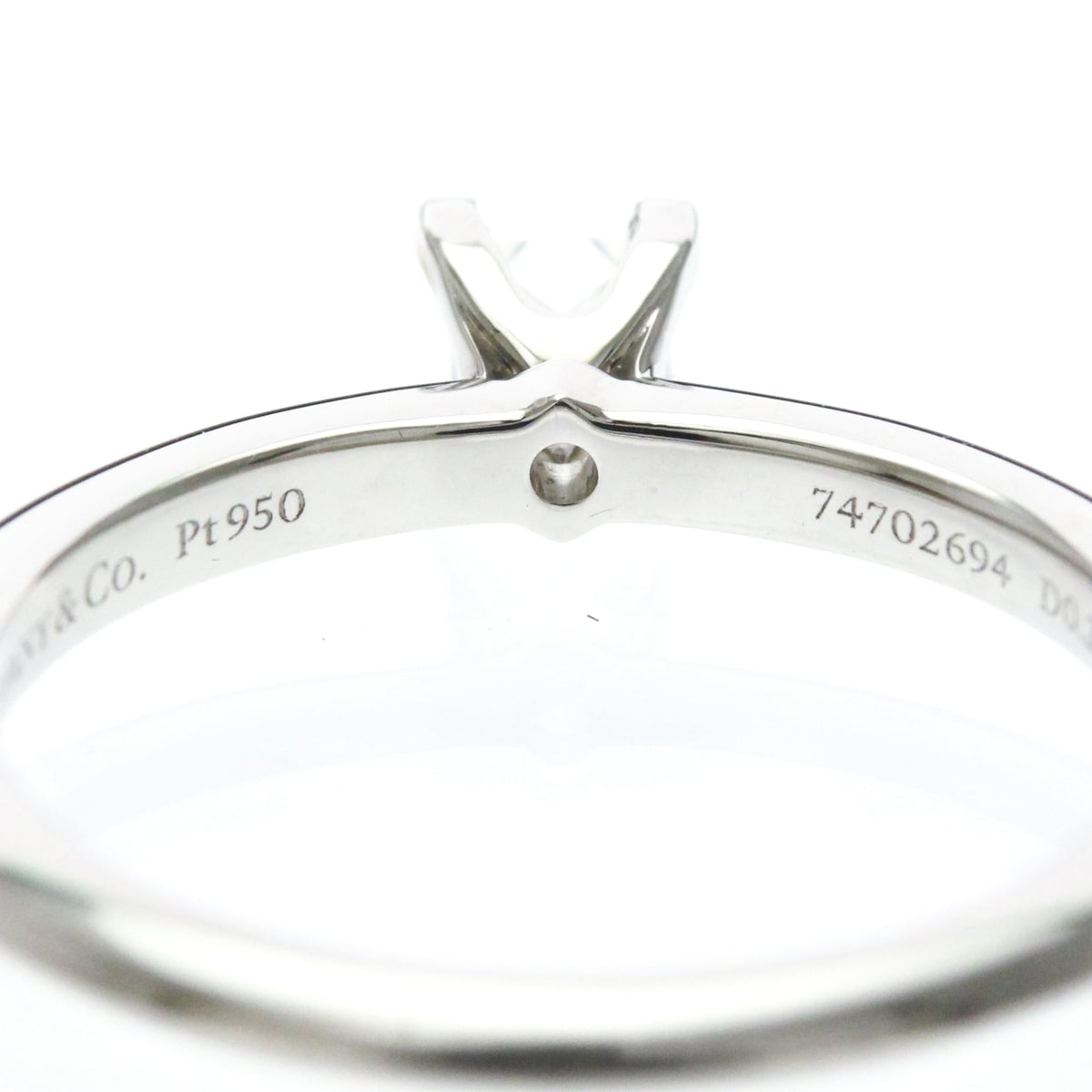 Cartier Solitaire 1895 Platinum With Rbc Diamond Silver Platinum Ring Jewelry (Pre-Owned)