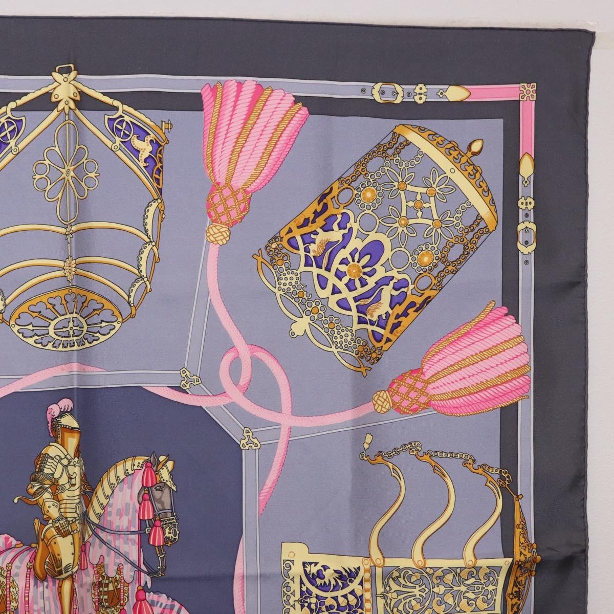 Hermes Carré 90 Silk Multicolor Blue Silk Scarve & Shawl Accessory (Pre-Owned)