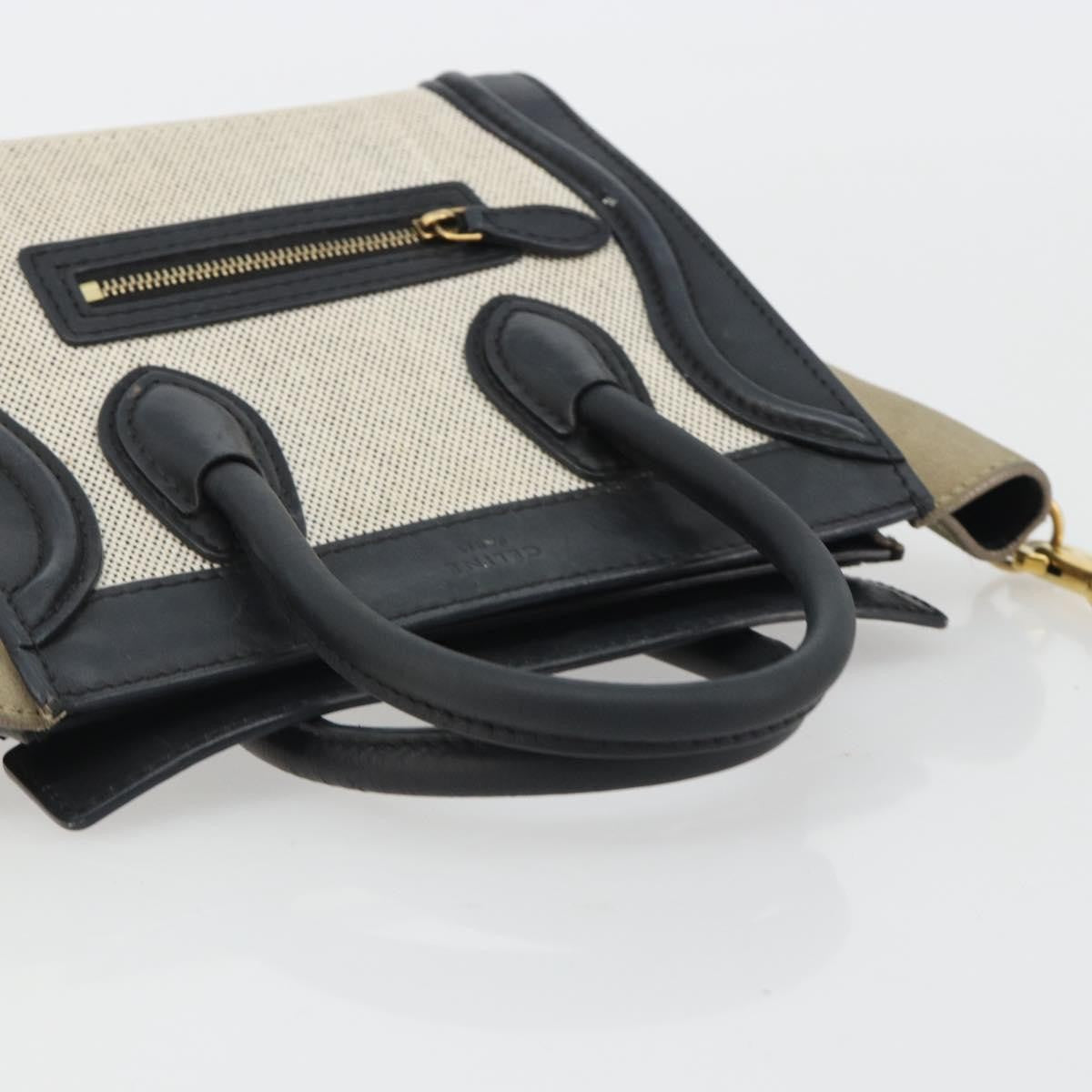 Celine Luggage Canvas And Leather Gray Canvas Tote Bag Bag (Pre-Owned)