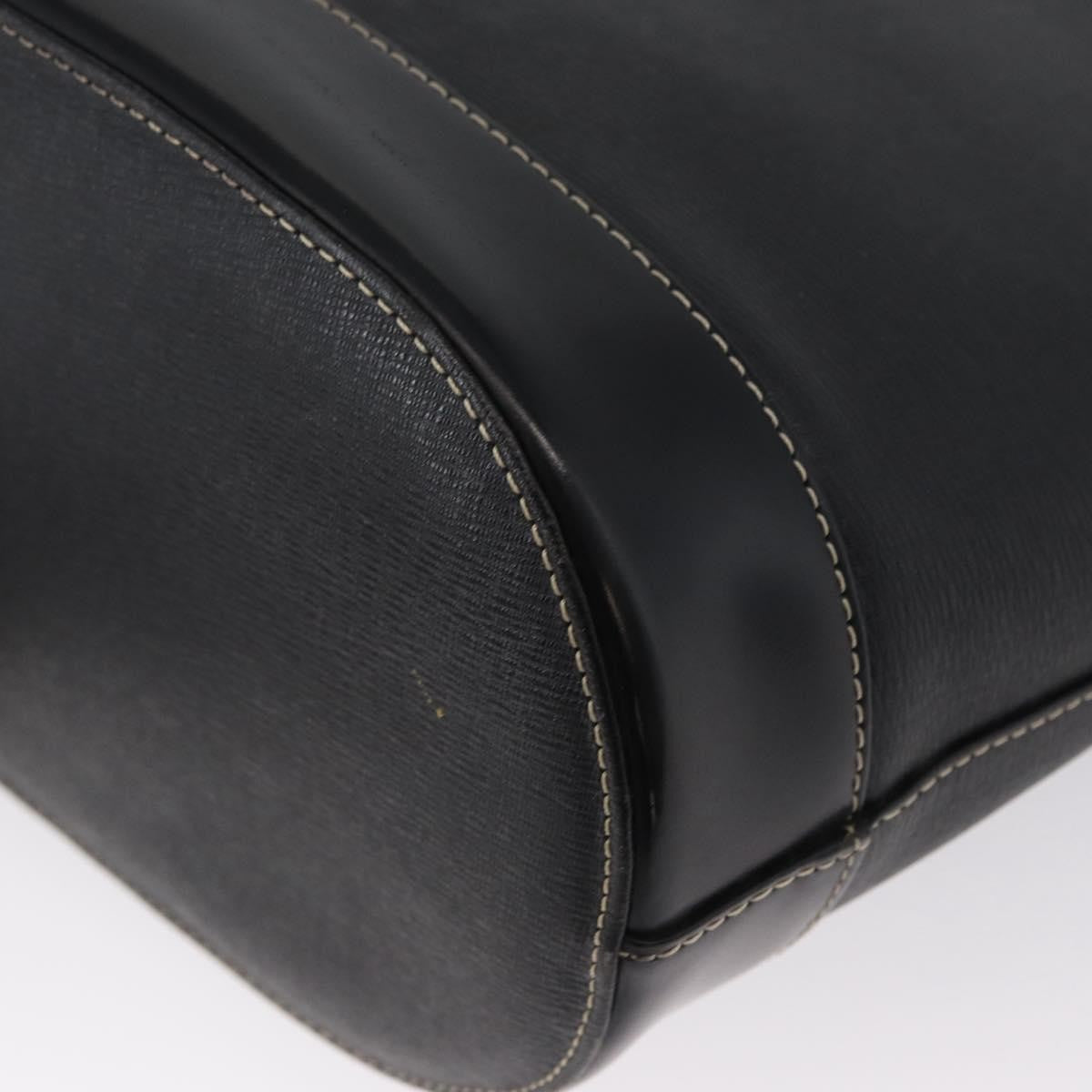 Burberry Vintage Leather Black Leather Tote Bag Bag (Pre-Owned)