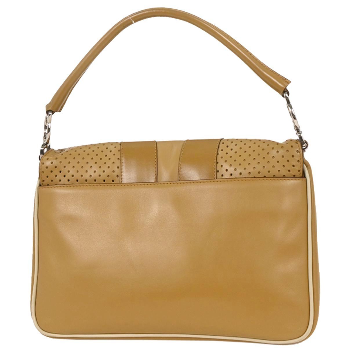 Prada Vitello Drive Leather Brown Leather Handbag (Pre-Owned)