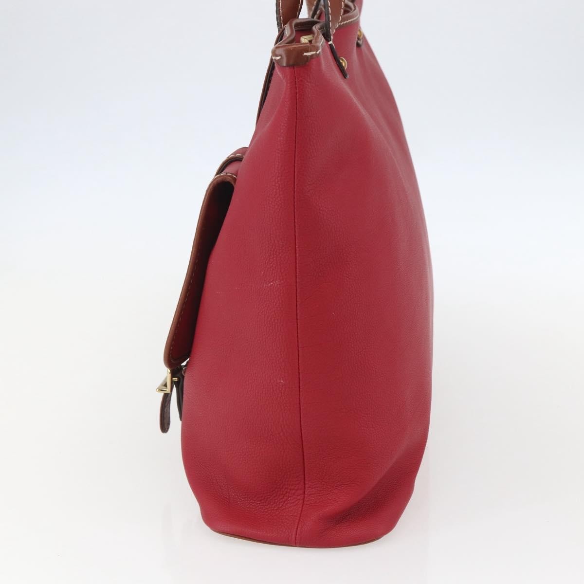 Chloe Vintage Leather Red Leather Tote Bag Bag (Pre-Owned)