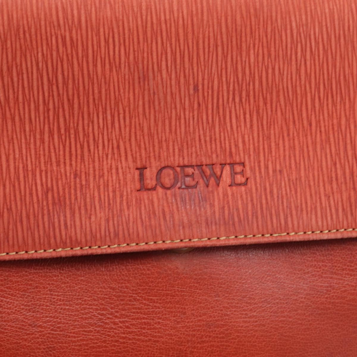 Loewe Vintage Velazquez Top Handle Leather Orange Leather Handbag (Pre-Owned)