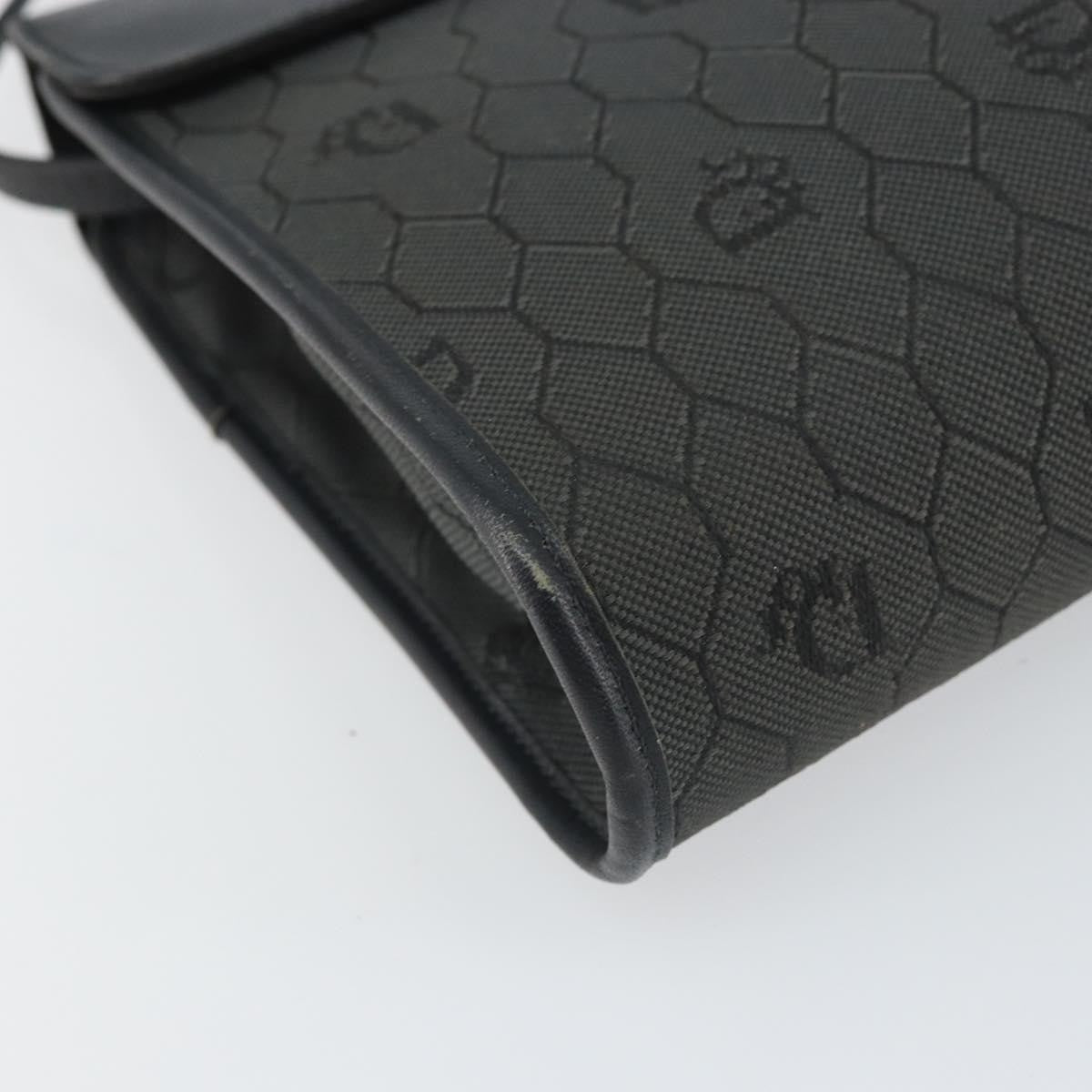Christian Dior Vintage Honeycomb Flap Coated Canvas Black Pvc Shoulder Bag Bag (Pre-Owned)