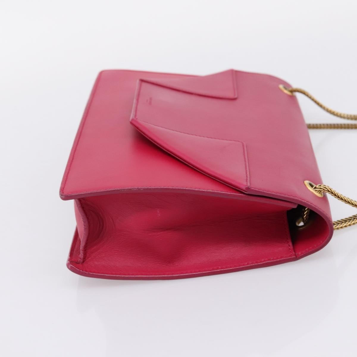 Saint Laurent Vintage Shoulder Bag Leather Pink Leather Shoulder Bag Bag (Pre-Owned)