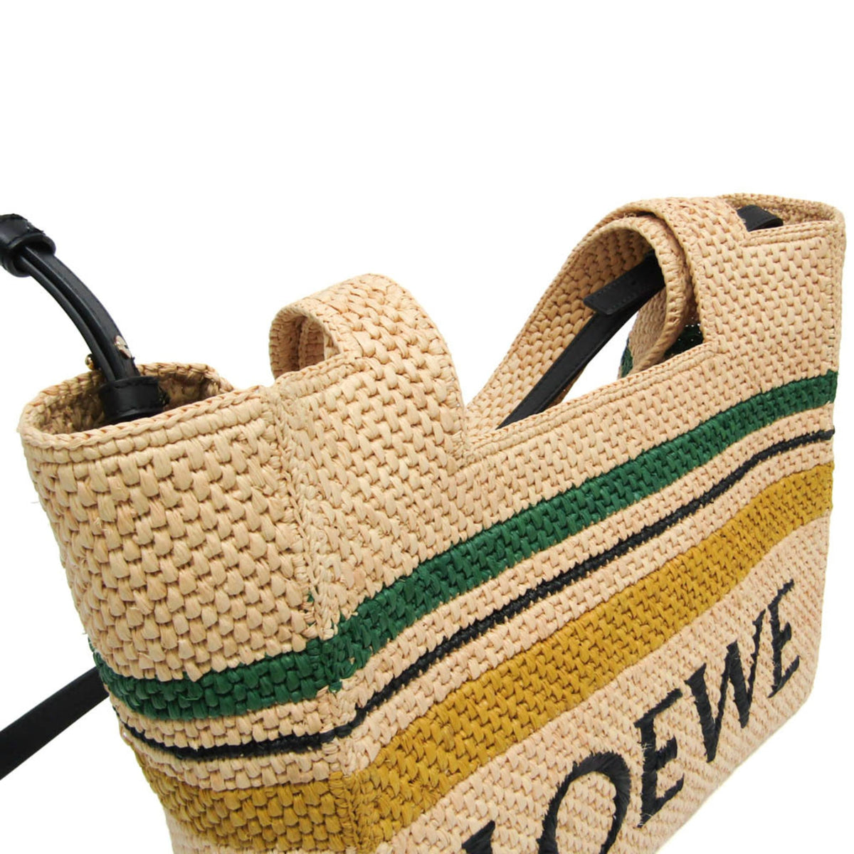 Loewe Paula's Ibiza Logo Raffia Multicolour Wicker Tote Bag Bag (Pre-Owned)