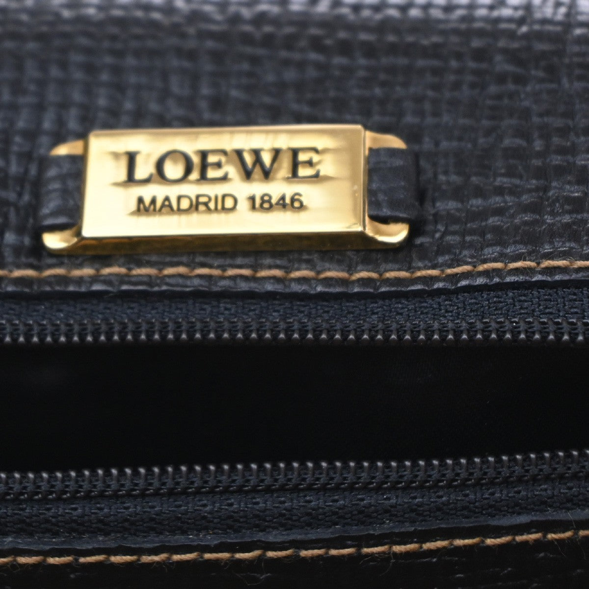 Loewe Barcelona Top Handle Leather Black Leather Handbag (Pre-Owned)