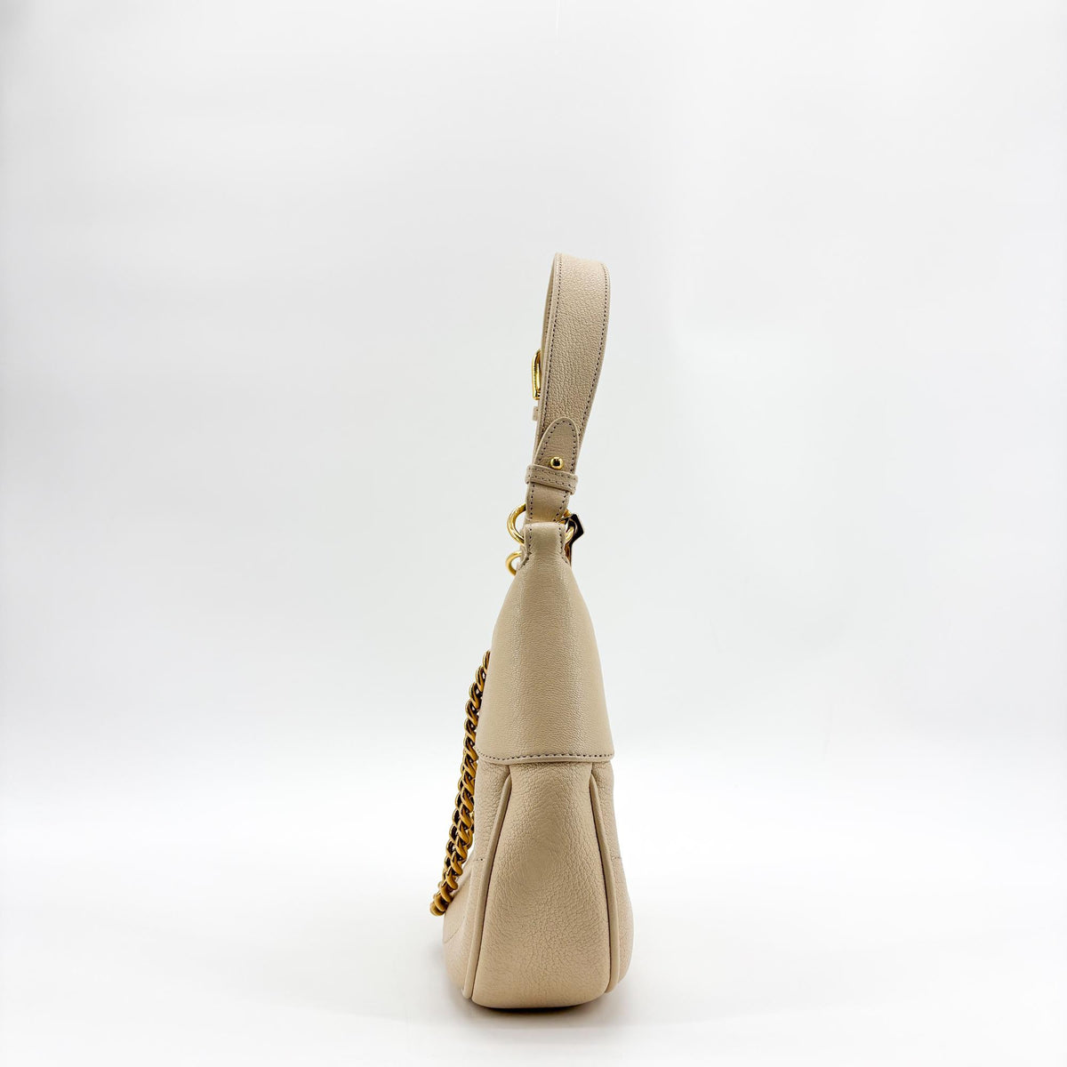 Gucci Aphrodite Leather Beige Leather Shoulder Bag Bag (Pre-Owned)