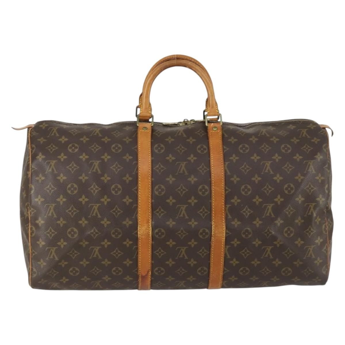 Louis Vuitton Keepall Monogram Canvas Brown Canvas Travel Bag Bag (Pre-Owned)