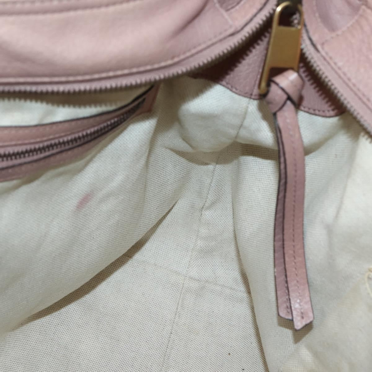 Gucci Vintage Interlocking G Canvas And Leather Beige Canvas Handbag (Pre-Owned)