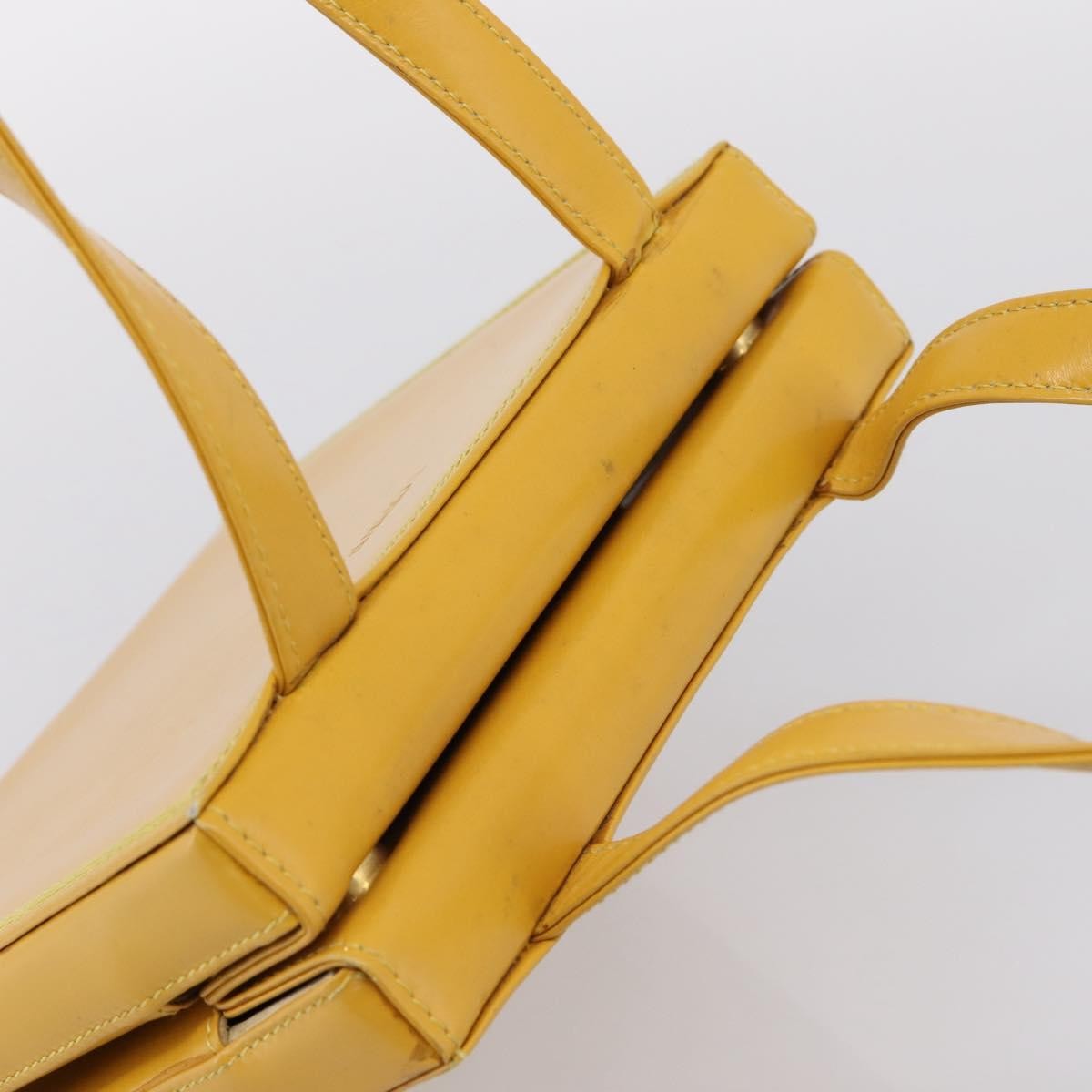 Loewe Vintage Square Tote Leather Yellow Leather Tote Bag Bag (Pre-Owned)