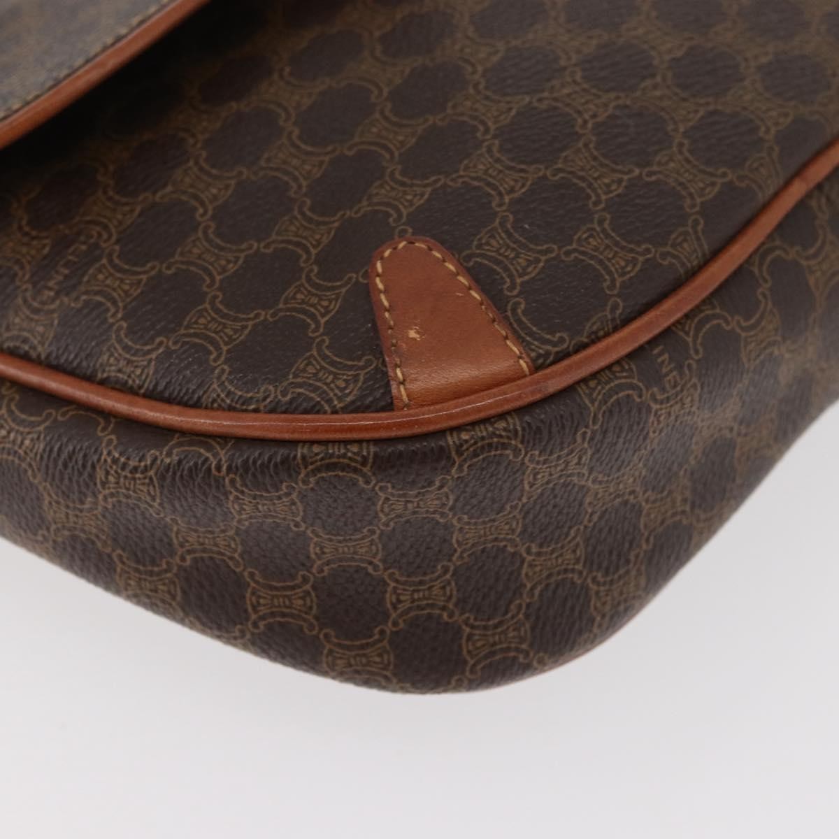 Celine Vintage Macadam Canvas Brown Pvc Shoulder Bag Bag (Pre-Owned)