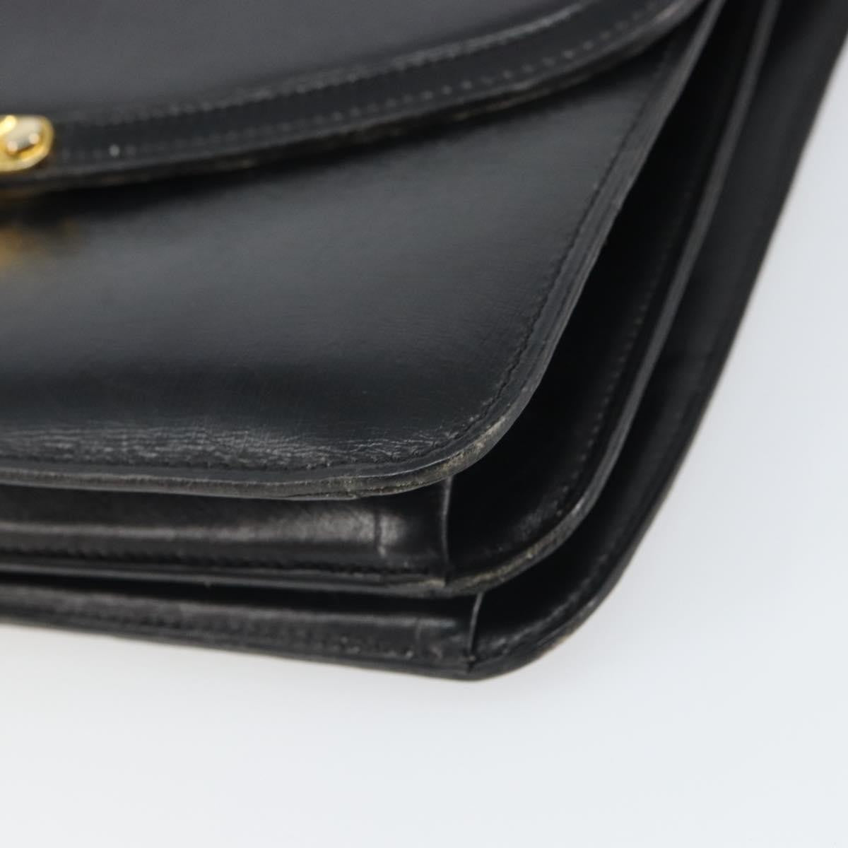 Christian Dior Shoulder Leather Black Leather Shoulder Bag Bag (Pre-Owned)