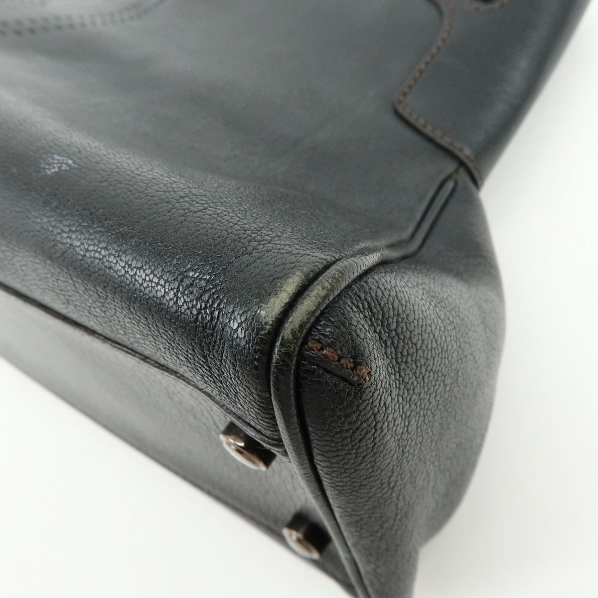 Cartier Marcello Leather Black Leather Handbag (Pre-Owned)