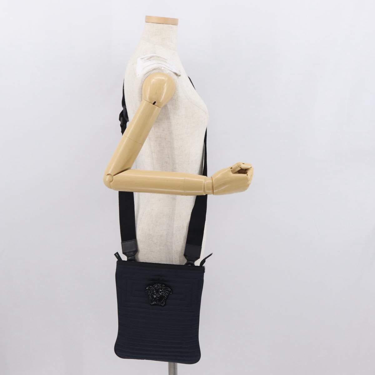 Versace Vintage Nylon Navy Nylon Shoulder Bag Bag (Pre-Owned)