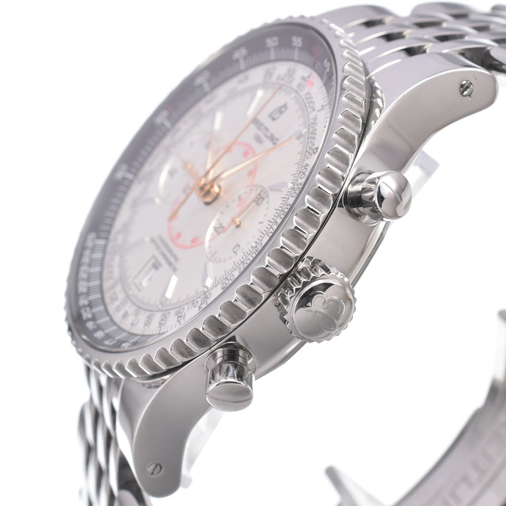 Breitling Navitimer Montbrillant Chronograph Automatic Stainless Steel And Leather Watch (Pre-Owned)