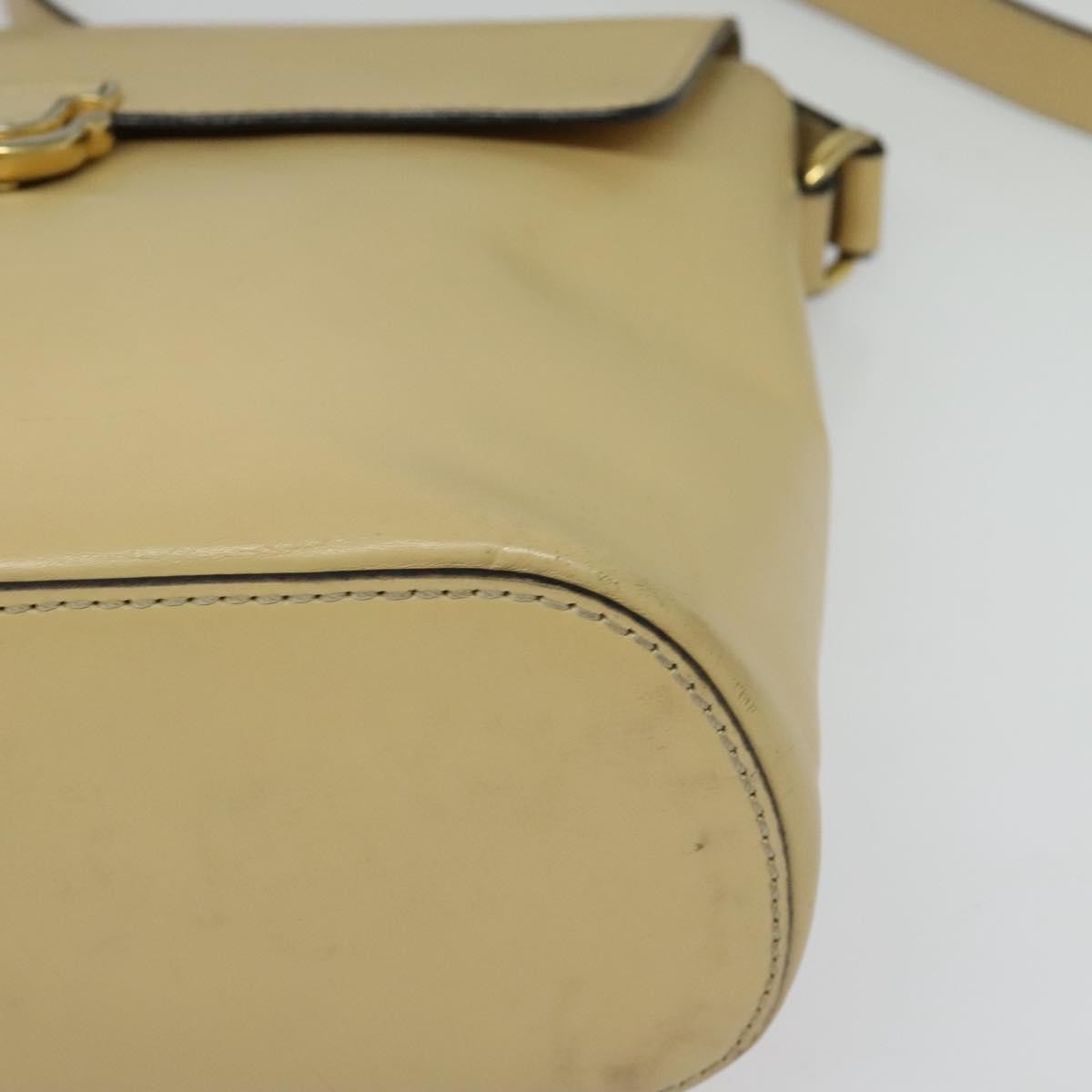 Celine Shoulder Leather Beige Leather Bag (Pre-Owned)