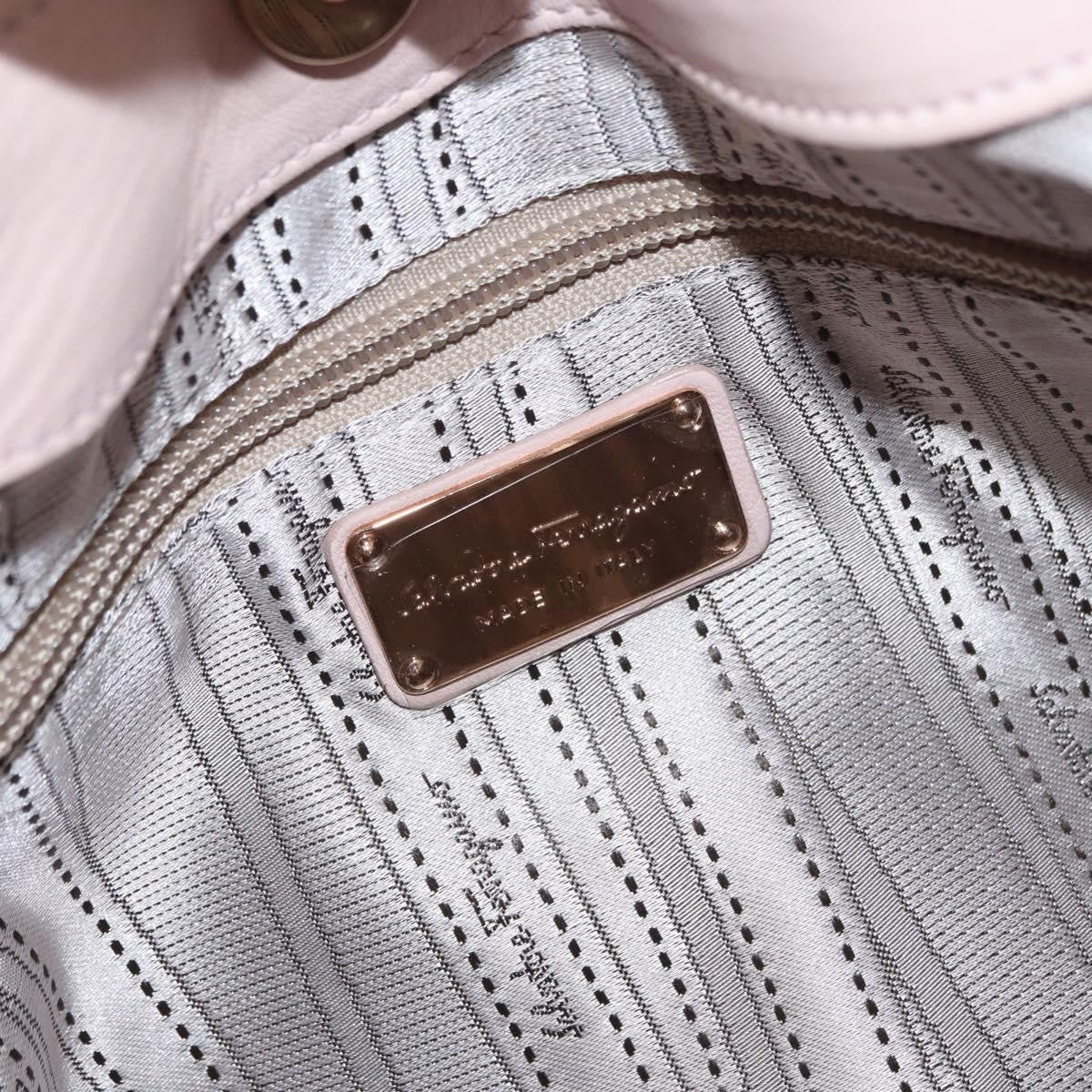 Salvatore Ferragamo Vala Leather Pink Leather Shoulder Bag Bag (Pre-Owned)