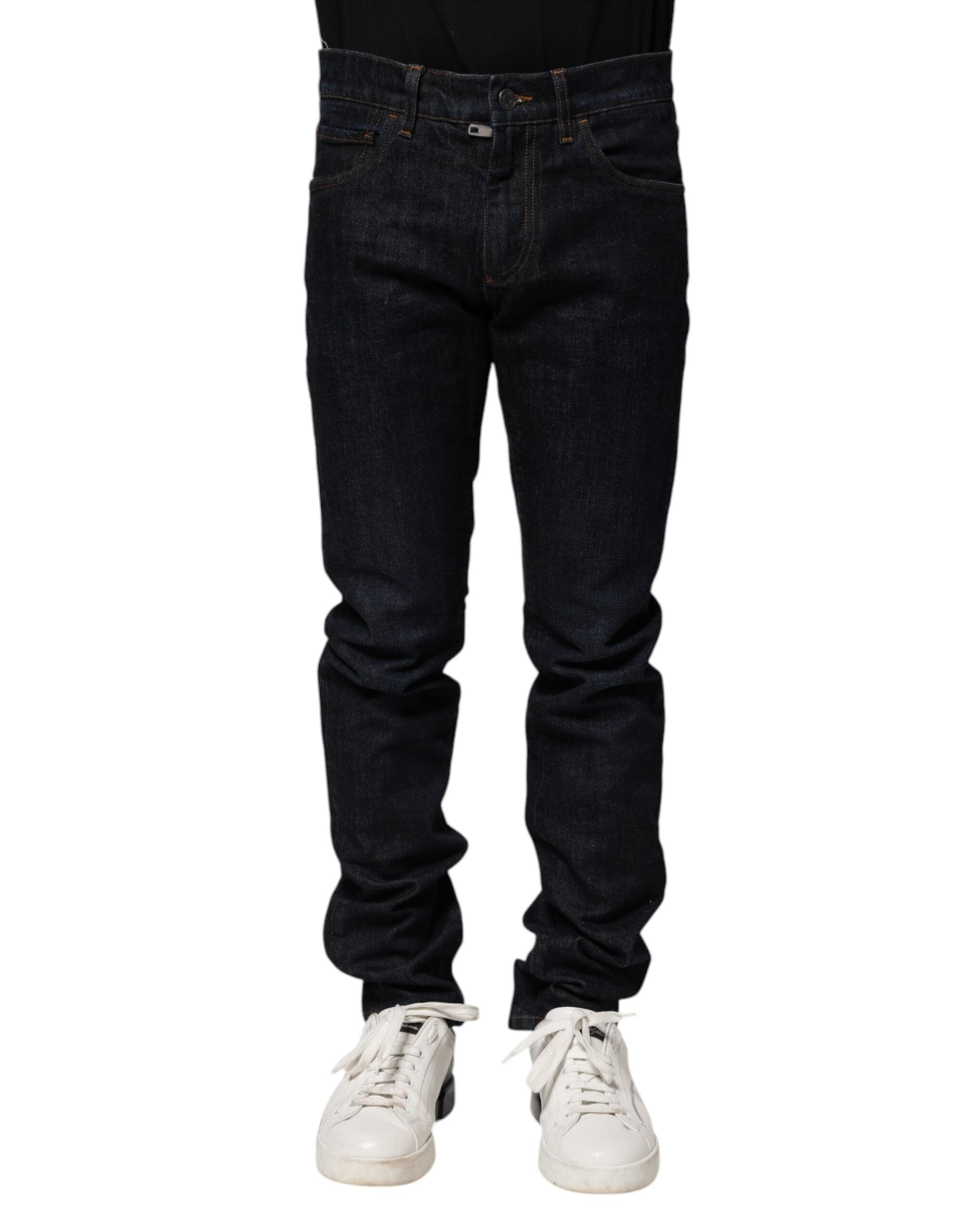 Dolce & Gabbana Black Cotton Skinny Denim Men Men's Jeans