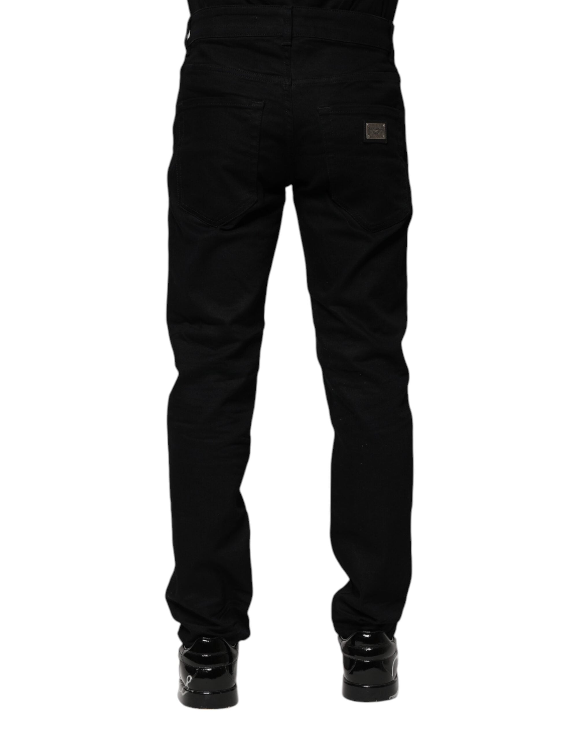 Dolce & Gabbana Black Cotton Skinny Denim Men's Jeans