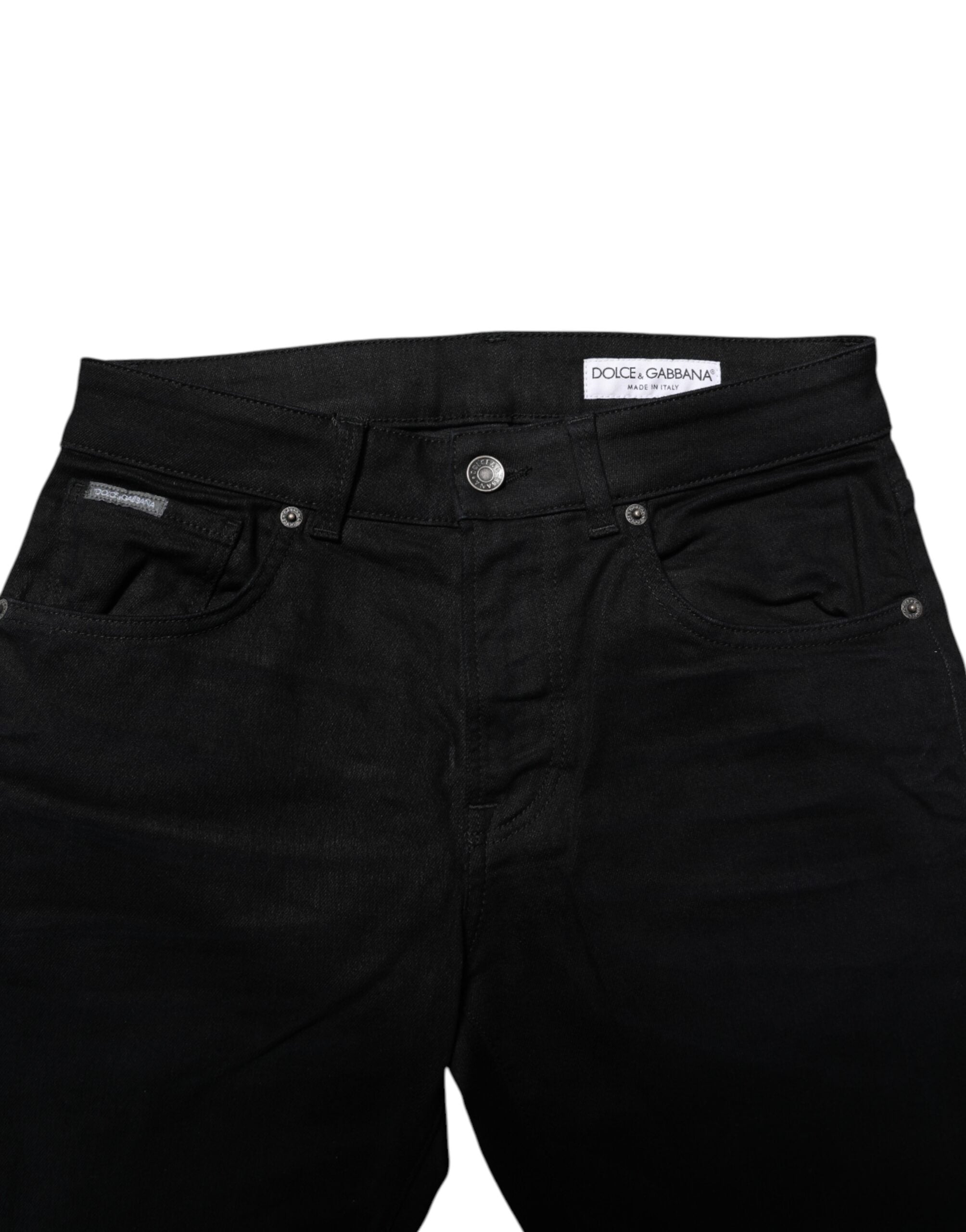 Dolce & Gabbana Black Cotton Skinny Denim Men's Jeans