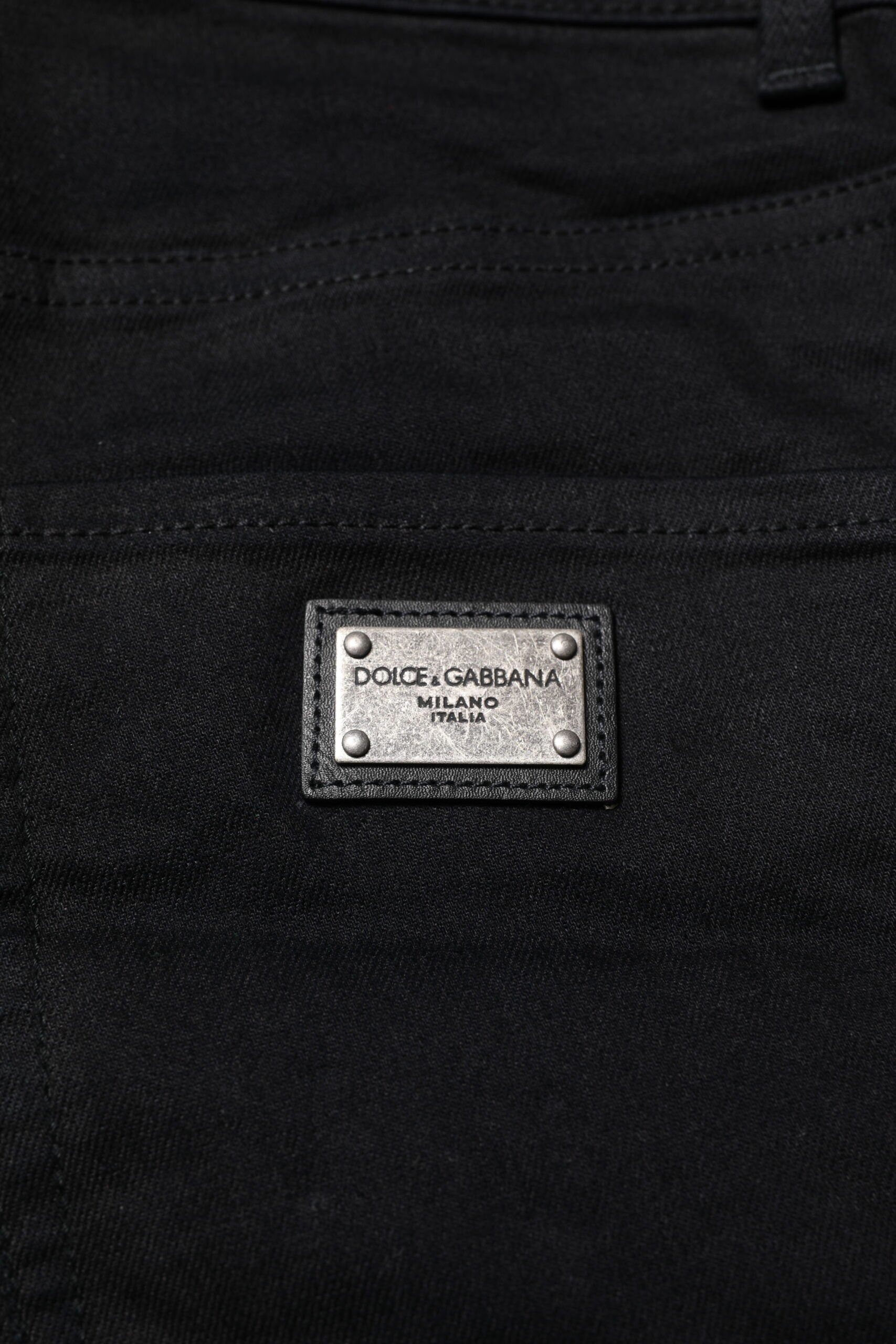 Dolce & Gabbana Black Cotton Skinny Denim Men's Jeans