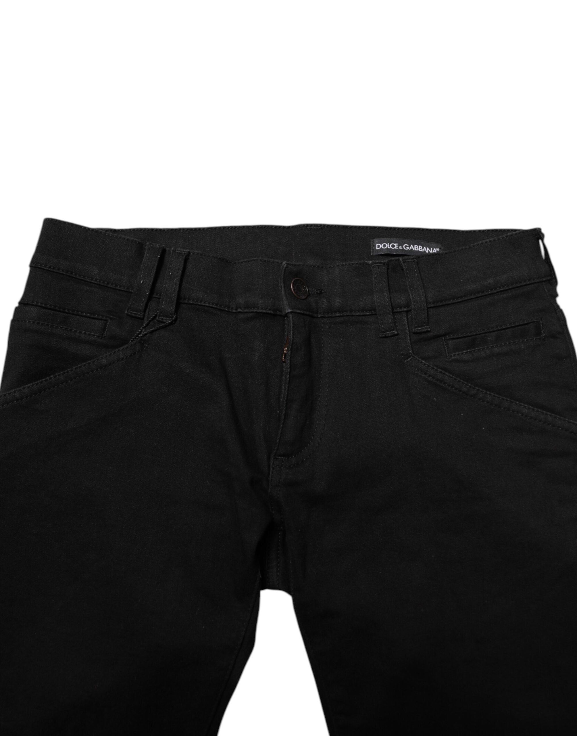 Dolce & Gabbana Black Cotton Skinny Men Denim Men's Jeans