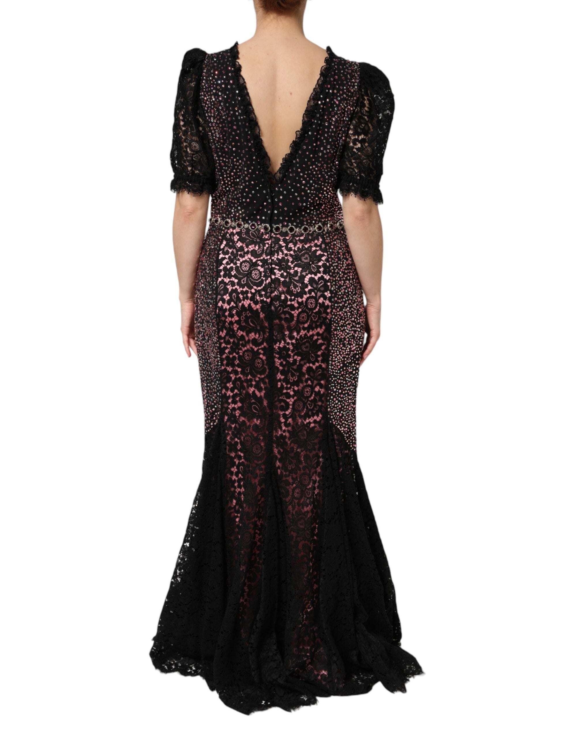 Dolce & Gabbana Multicolor Embellished Mermaid Gown Women's Dress