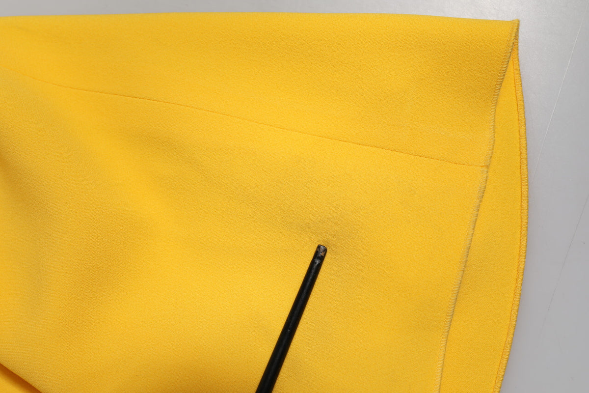 Dolce & Gabbana Yellow One Shoulder Side Slit Sheath Women's Dress (Pre-Owned)