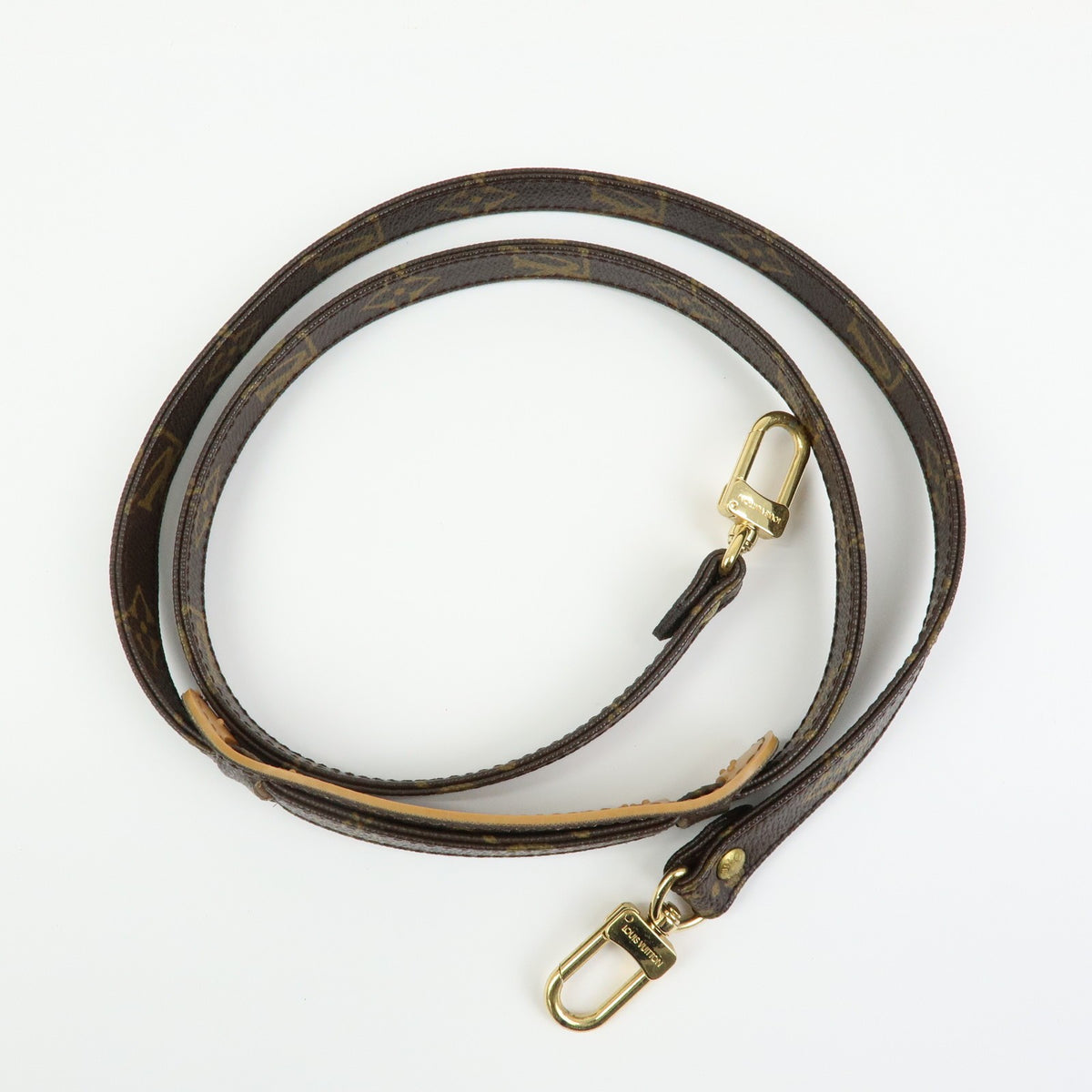 Louis Vuitton Shoulder Strap Monogram Canvas Brown Canvas Straps Accessory (Pre-Owned)