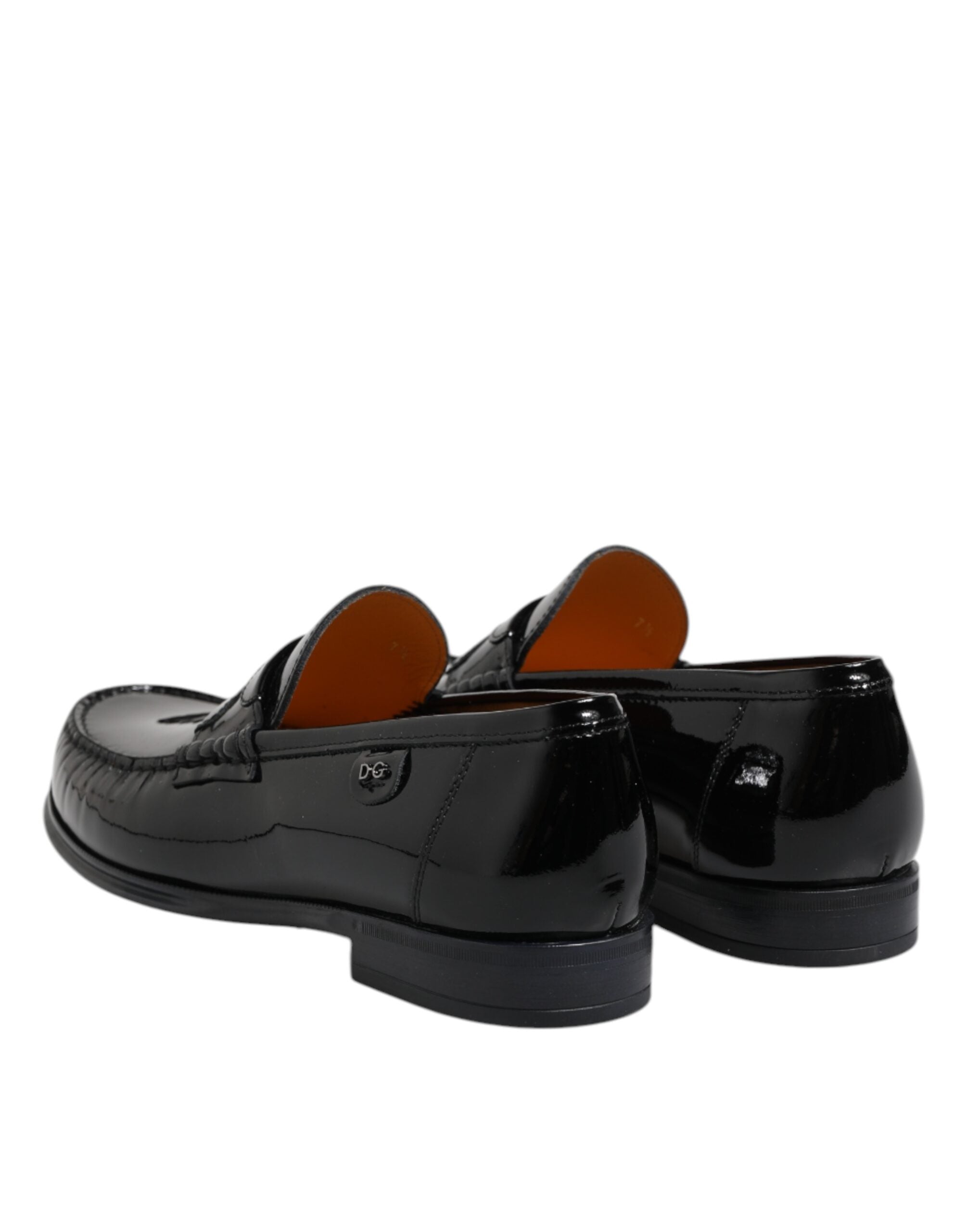 Dolce & Gabbana Black Leather Slip On Loafers Dress Men's Shoes